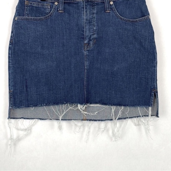 Madewell Stretch Jean/Denim Step Hem Straight Mini Skirt. Size 30. - Picture 7 of 15
